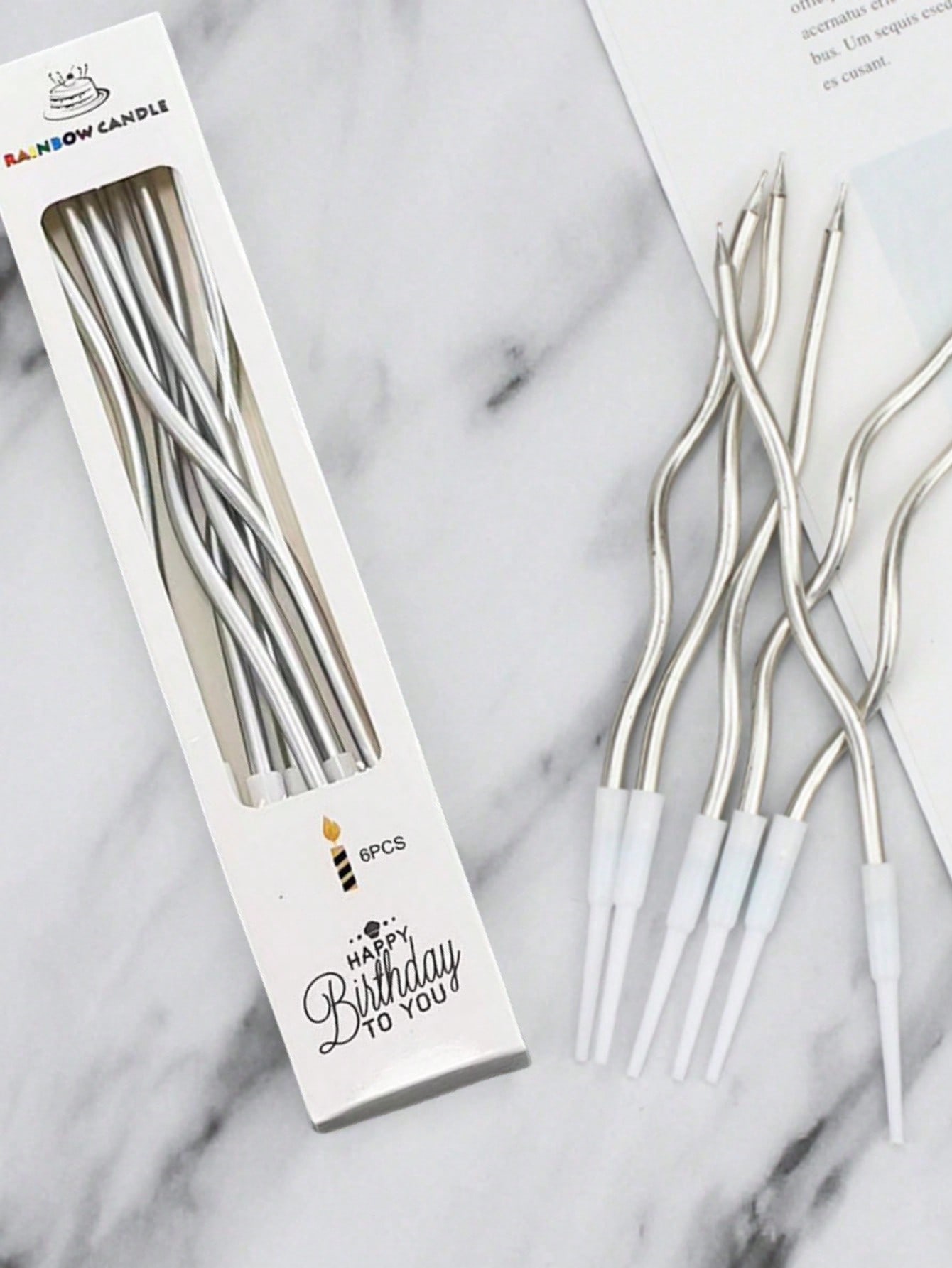 Supplies Of Candle - 6pcs/Box Curved Birthday Candles, Cake Decoration