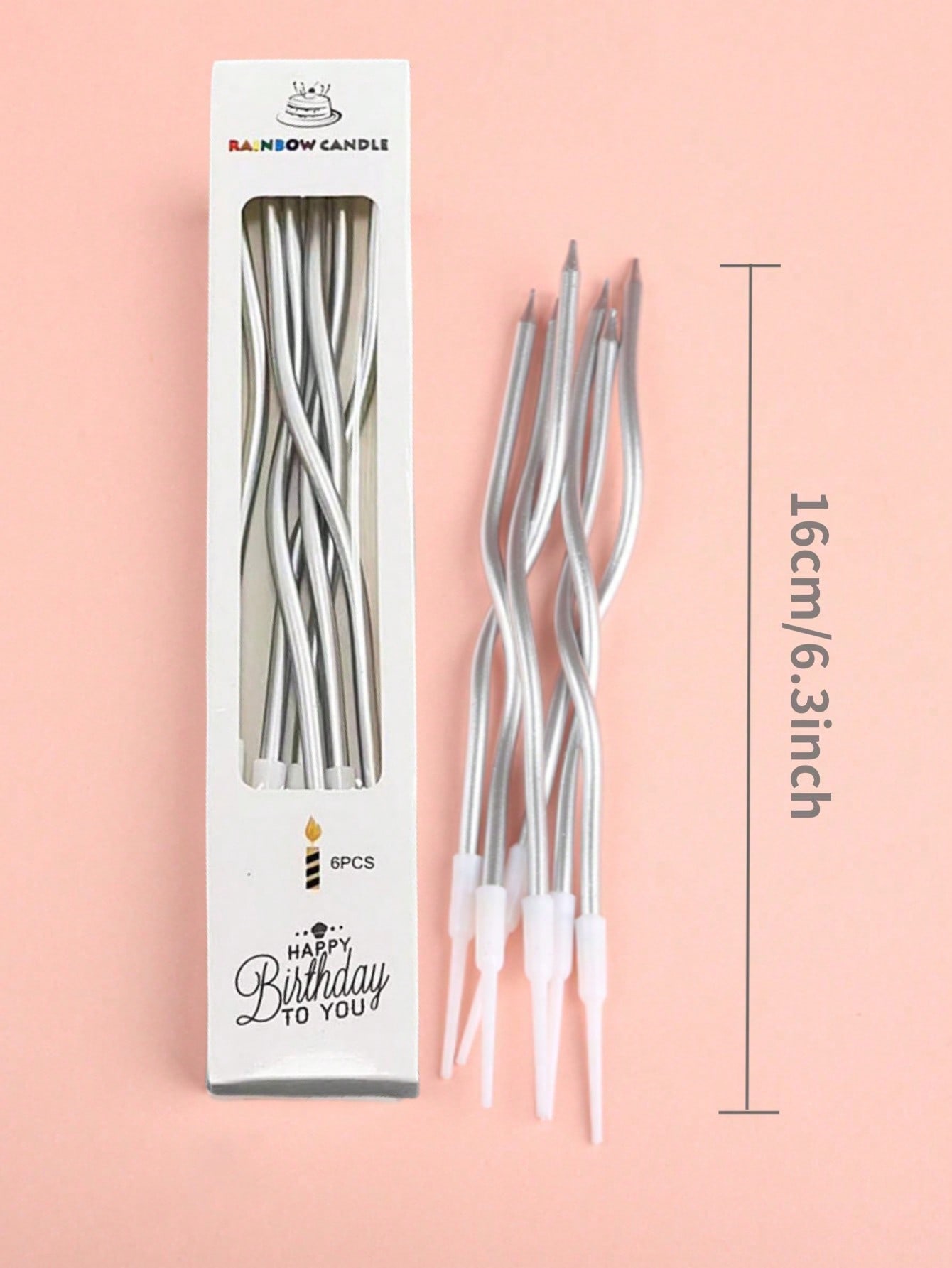 6pcs/Box Curved Birthday Candl - đánh giá và giá Supplies Of Candle
