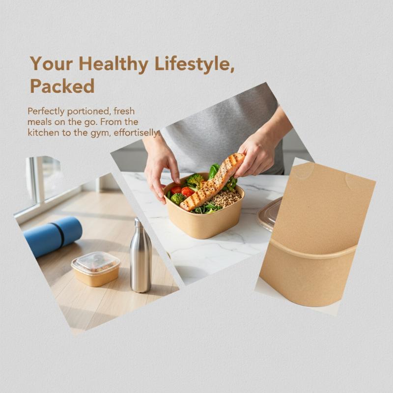 Disposable Square Kraft Paper  - đánh giá và giá Kraft Paper Box
