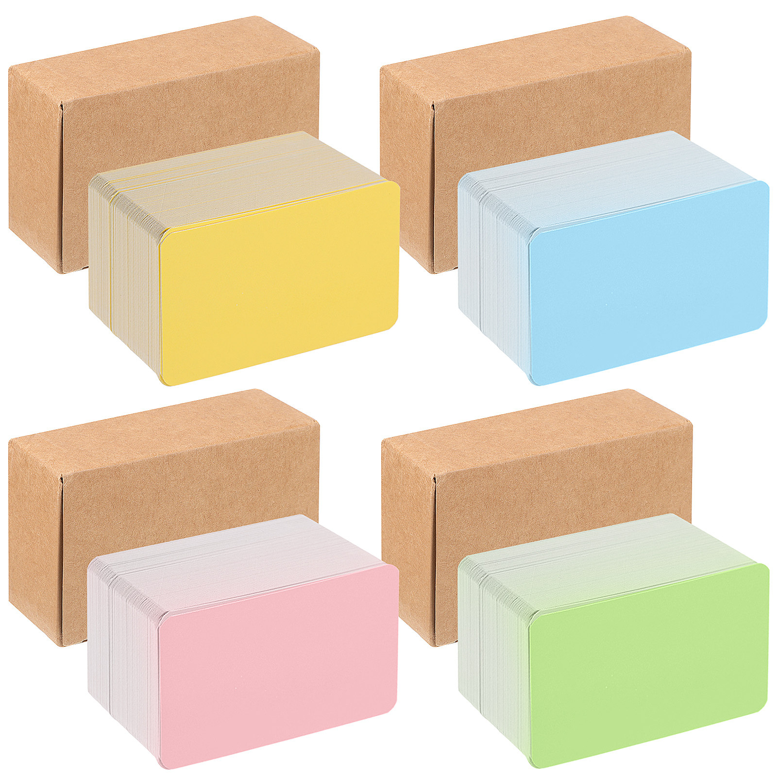 4 Boxes Multicolor Blank Kraft - đánh giá và giá Kraft Paper Box